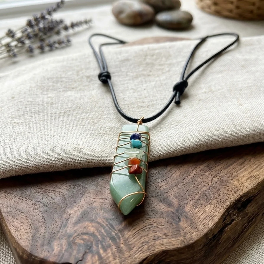 Natural Sword Chakra Unisex Pendant